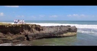exploring a secret beach in Bali - phantom 4